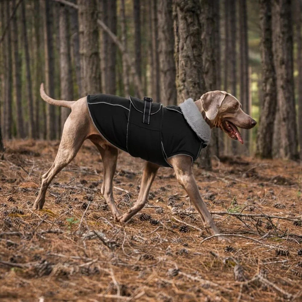 Lelepet Warm Dog Coat Reflective Dog Fleece Vest Waterproof Jacket